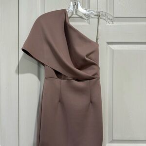 ASOS One-Shoulder Dress in Dusty Rose